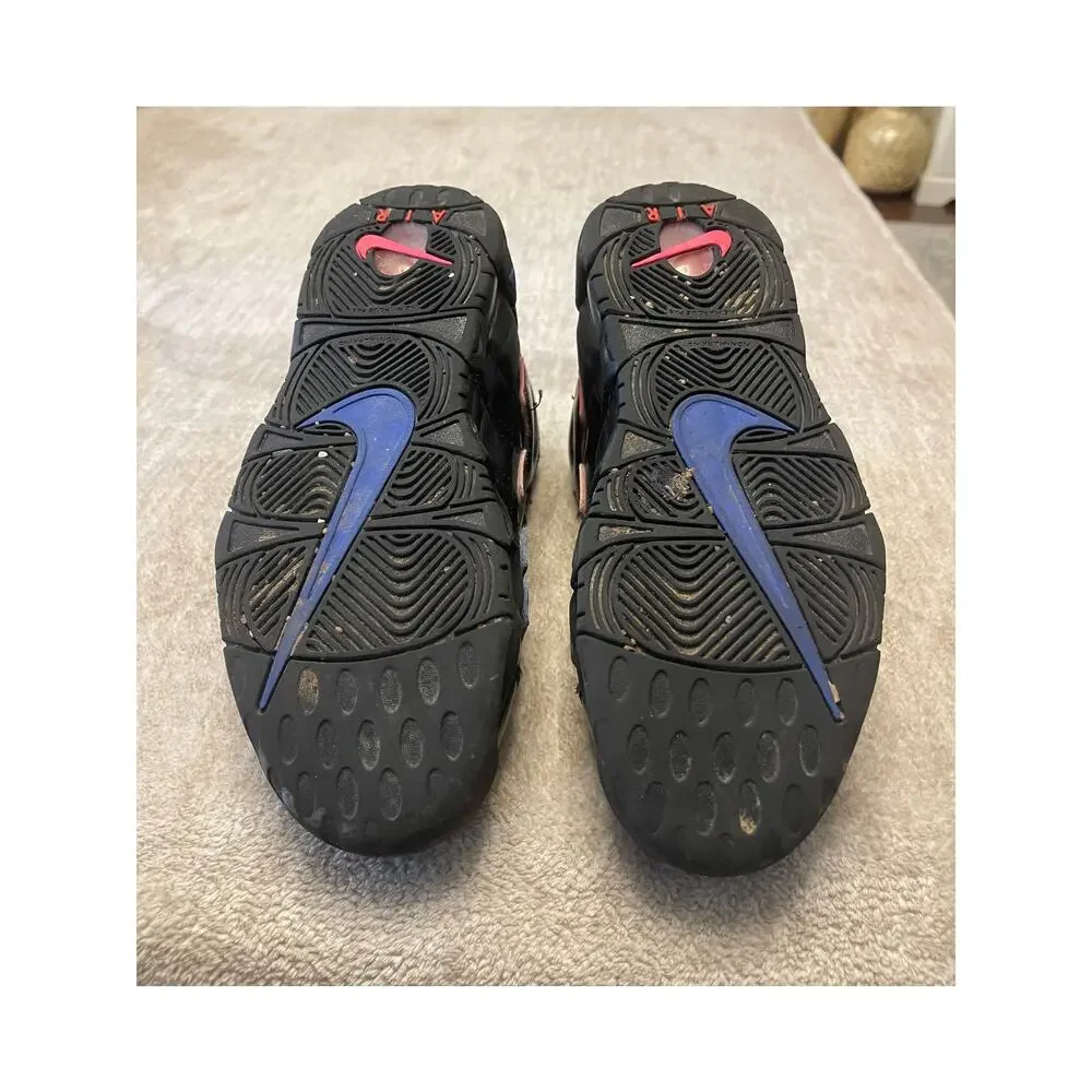 Nike Air More Uptempo Black Red Blue Youth Size 5.5Y - FD1012-001